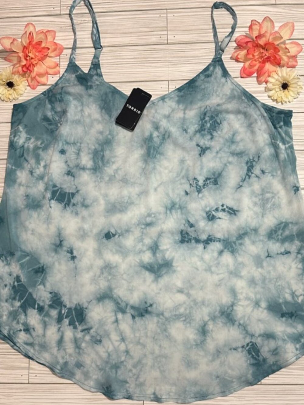 Torrid Ava Stretch Blue Tiedye Challis Cami
